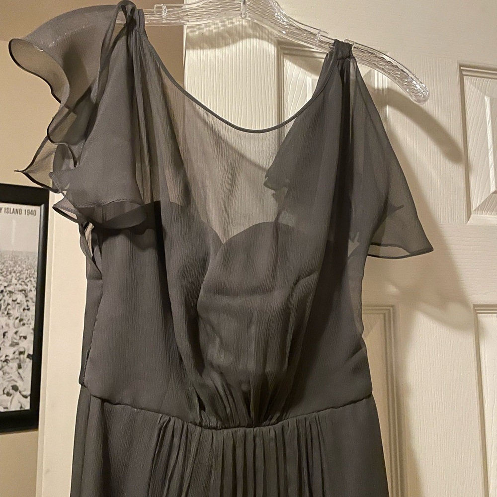 Amsale Dark Gray Maxi Dress